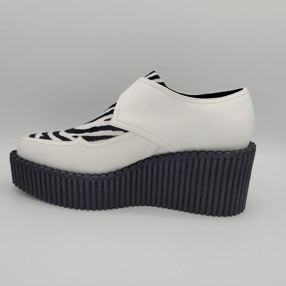 Stella McCartney White Zebra Print Mules Platform Size 37 - Picture 12 of 15